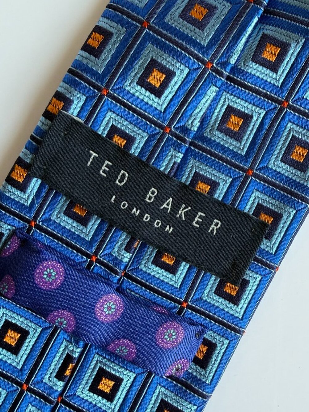 Silk Blue/Orange Ted Baker London Necktie